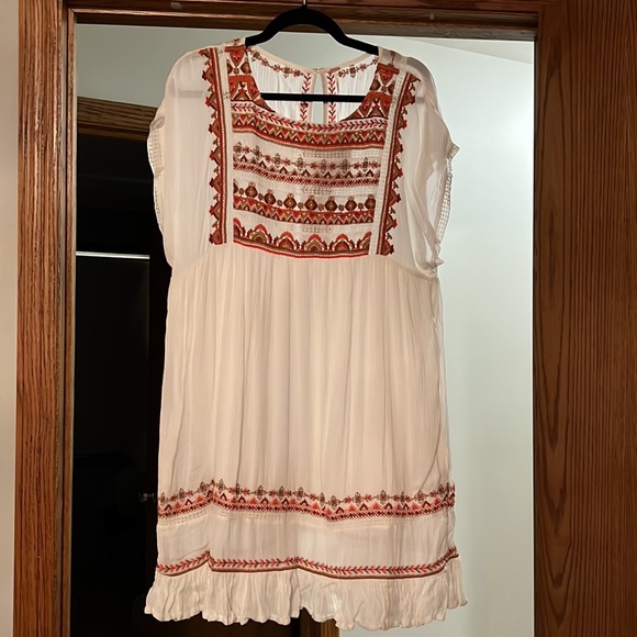 Free People Sunrise Wanderer Mini Dress in Ivory - Picture 5 of 6